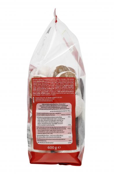 Weiss Pfeffernüsse teilweise mit Schokolade