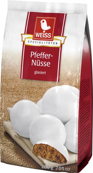 Weiss Pfeffernüsse glasiert