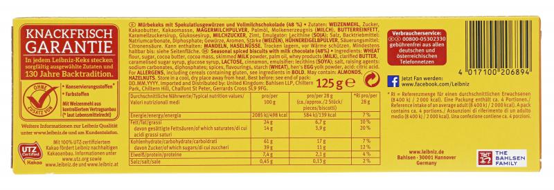 Leibniz Spekulatius mit Vollmilchschokolade