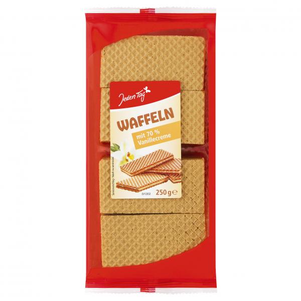Jeden Tag Waffeln mit Vanillegeschmack