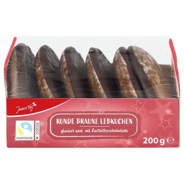 Jeden Tag Runde Braune Lebkuchen Zartbitter
