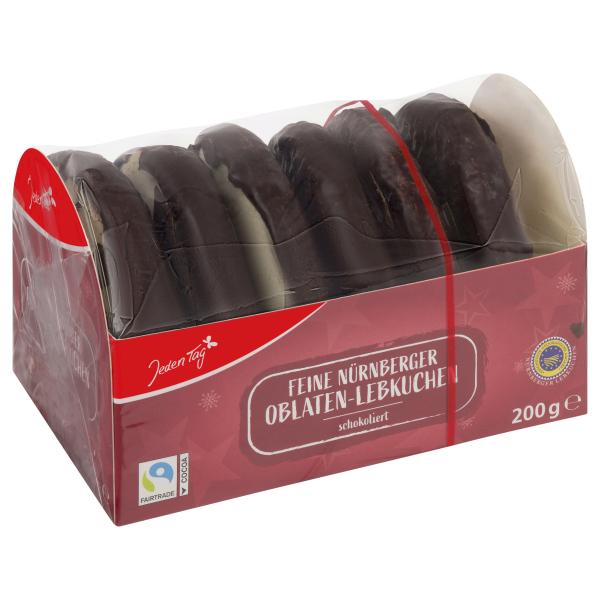 Jeden Tag Nürnberger Oblaten-Lebkuchen schokoliert