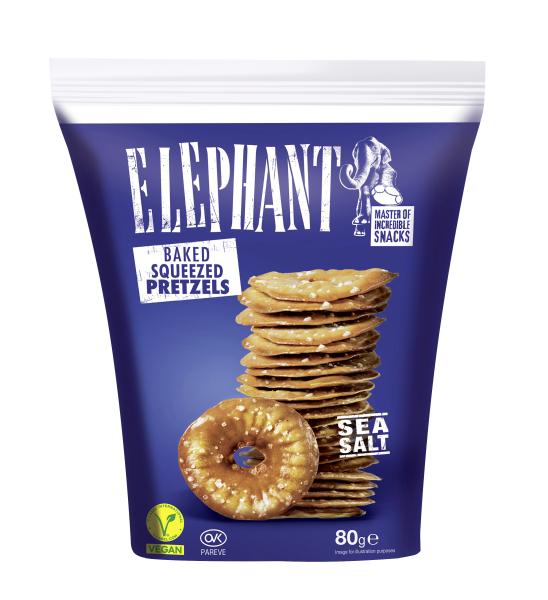 Elephant Bakes Squeezed Pretzels Sea Salt