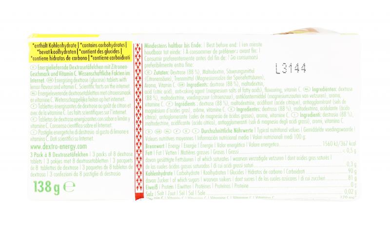 Dextro Energy Zitrone + Vitamin C