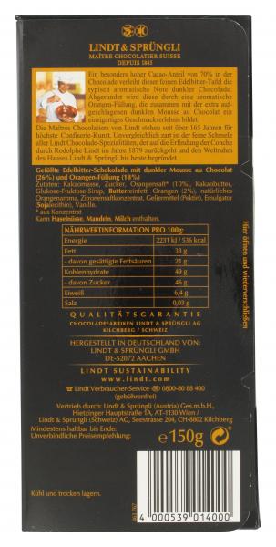 Lindt Edelbitter Mousse Orange 70%