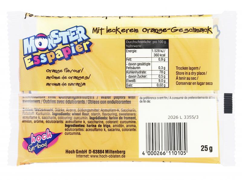 Hoch Fun-food Monster Esspapier