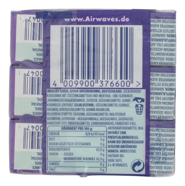 Airwaves Cool Cassis Kaugummi Multipack