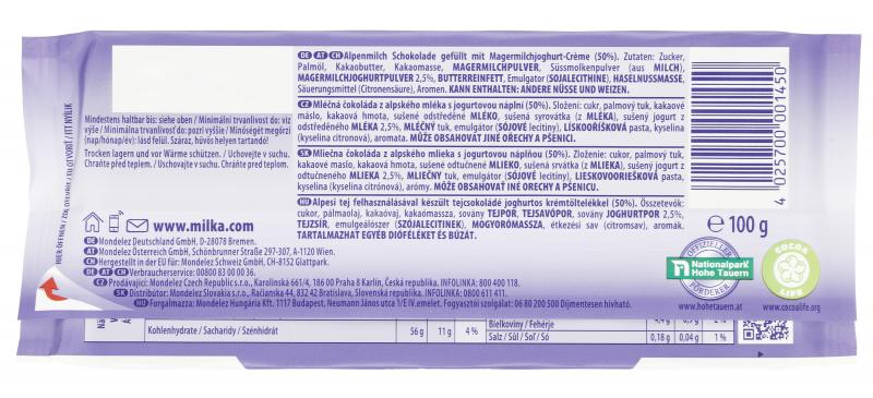 Milka Tafel Joghurt