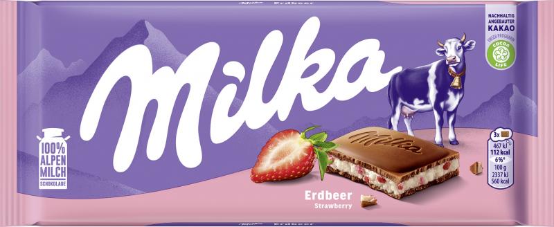 Milka Tafel Erdbeer