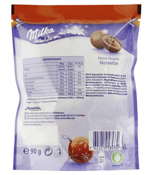 Milka Feine Kugeln Noisette