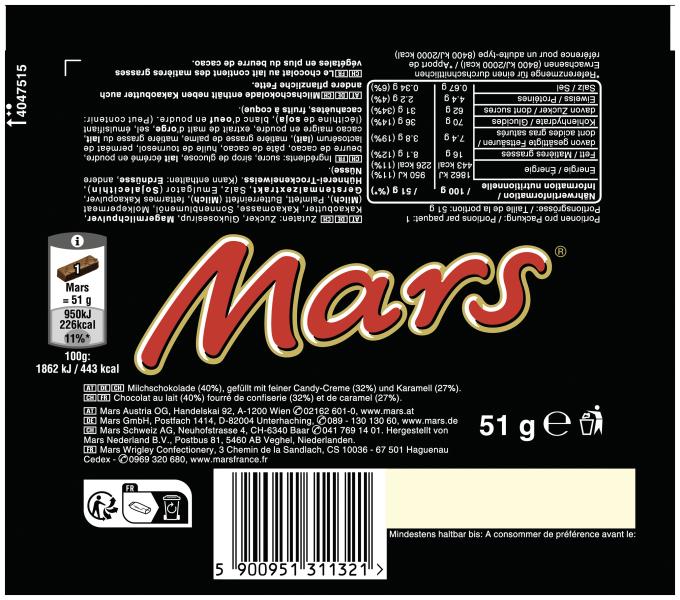 Mars Einzelriegel