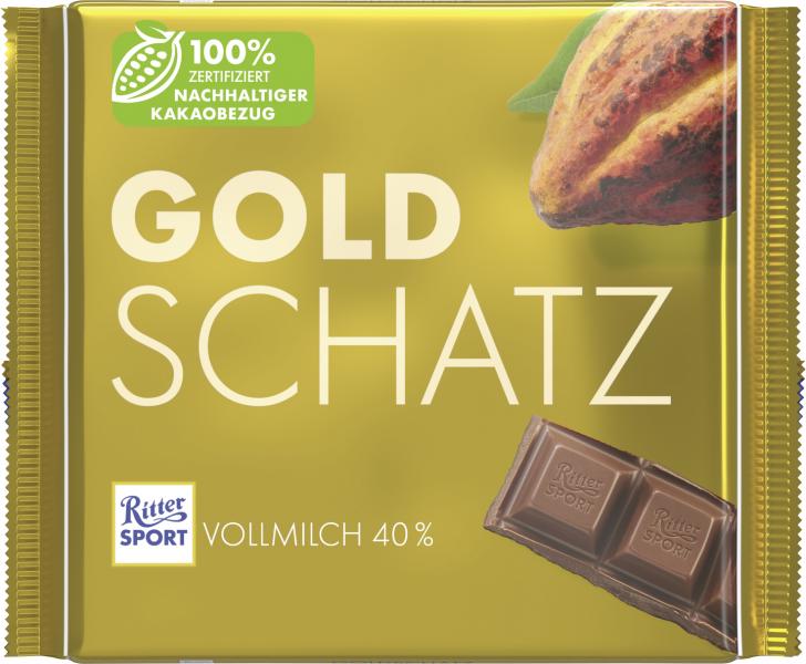 Ritter Sport Goldschatz Vollmilch 40% Großtafel