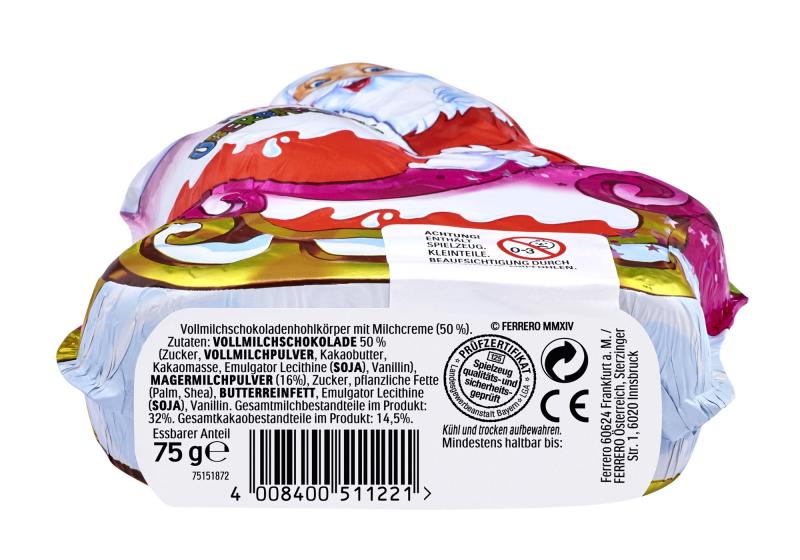 Kinder Überraschung Weihnachtsmann für Mädchen