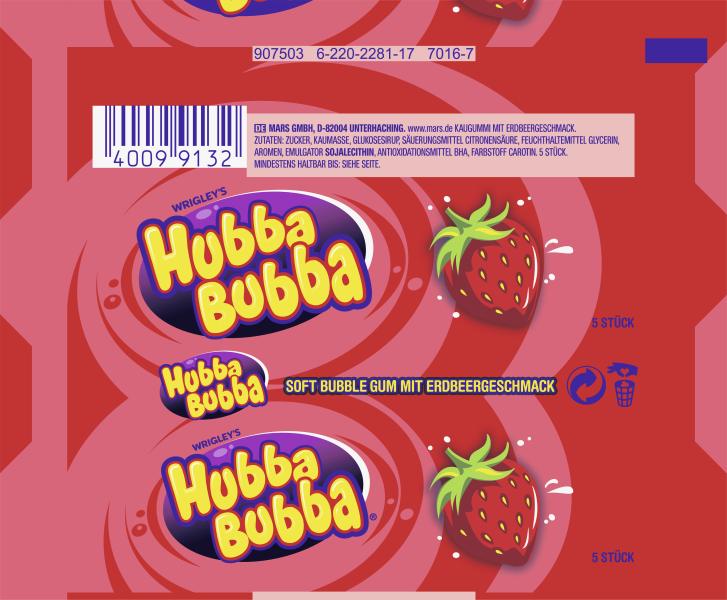 Hubba Bubba Strawberry Kaugummi