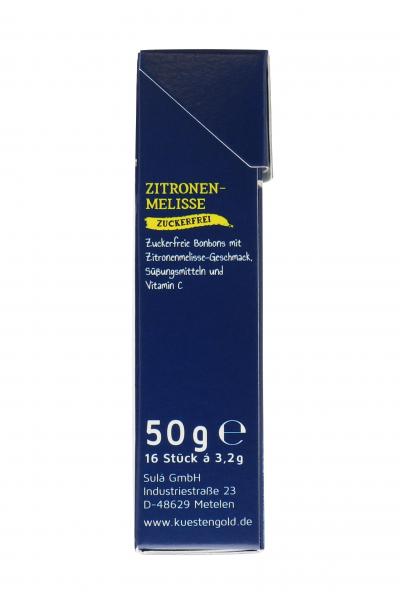 Küstengold Bonbons Zitronen-Melisse zuckerfrei