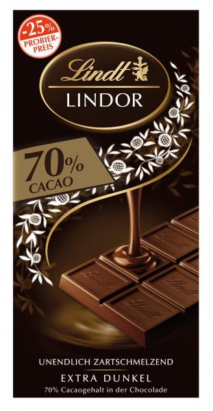 Lindt Lindor Tafel 70% extra dunkel