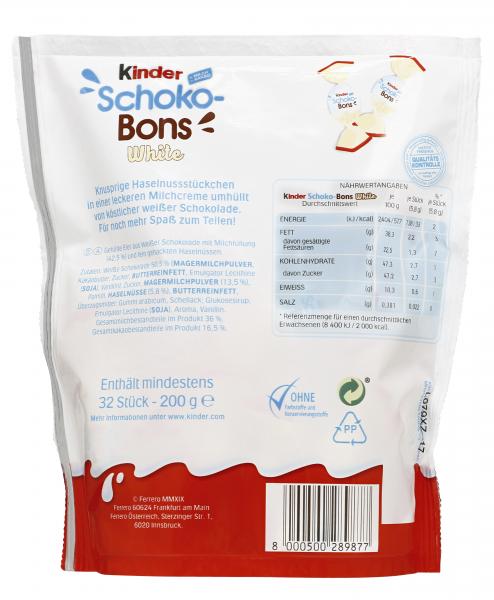 Kinder Schoko Bons White