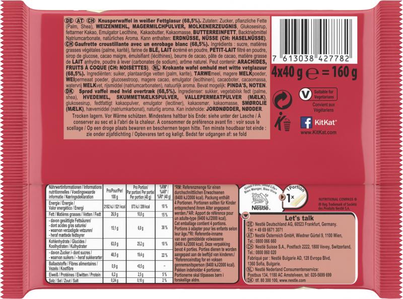 Nestlé Kitkat Chunky White Multipack