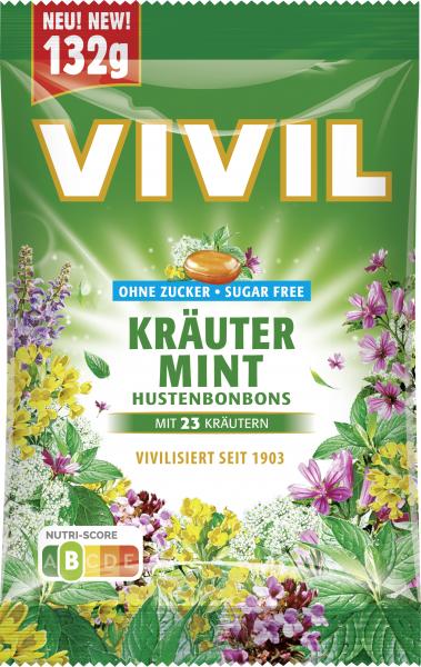 Vivil Hustenbonbons Kräuter Mint ohne Zucker