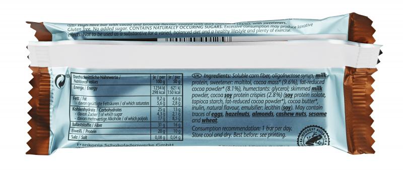 Frankonia No Sugar Added Riegel Chocolate Brownie