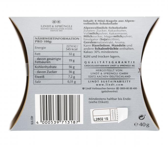 Lindt Filz Edition kleines Kissen Süsse Grüsse