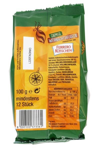 Ferrero Küsschen Cremige Weihnachtskugeln Haselnuss