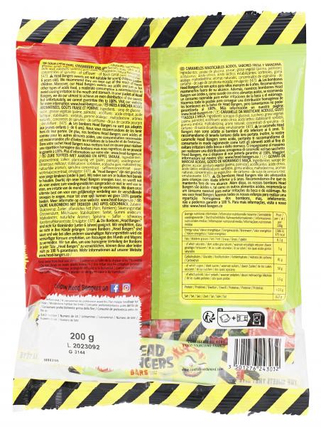 Head Bangers Bars Crazy Sour Apfel & Erdbeere