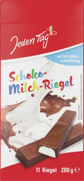 Jeden Tag Schoko-Milch-Riegel