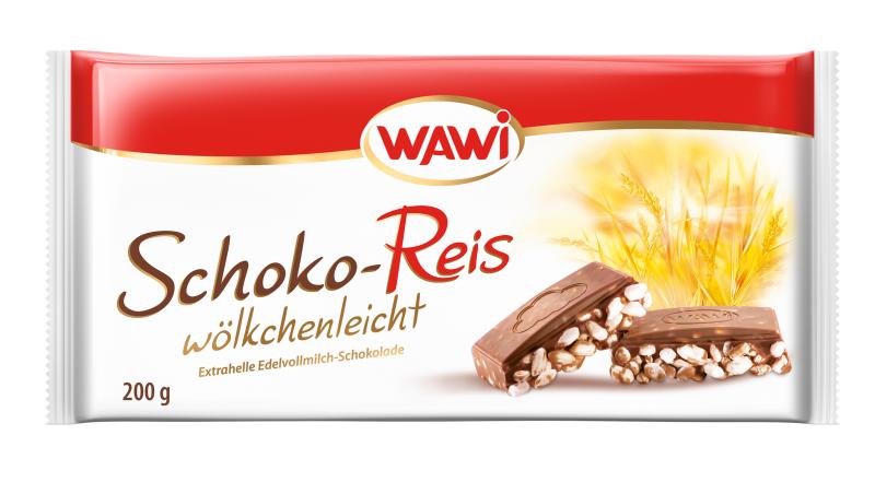 Wawi Schoko Reis Edelvollmilch Tafel
