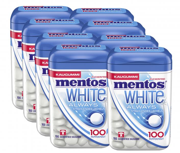 Mentos Kaugummi White Always Peppermint