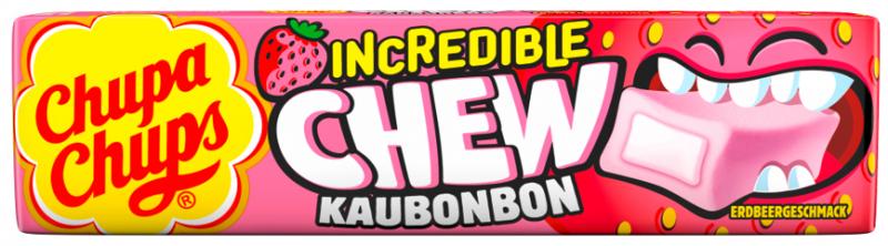 Chupa Chups Incredible Chew Kaubonbon Erdbeergeschmack