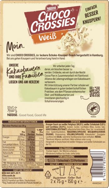 Nestlé Choco Crossies Weiß