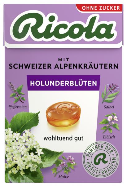 Ricola Holunderblüten ohne Zucker Box