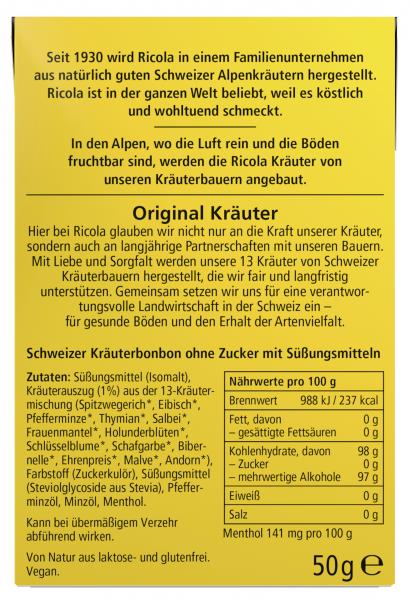 Ricola Original Kräuter ohne Zucker Box