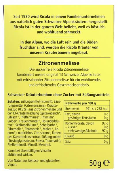 Ricola Zitronenmelisse ohne Zucker Box