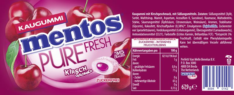 Mentos Gum Pure Fresh Kirsche