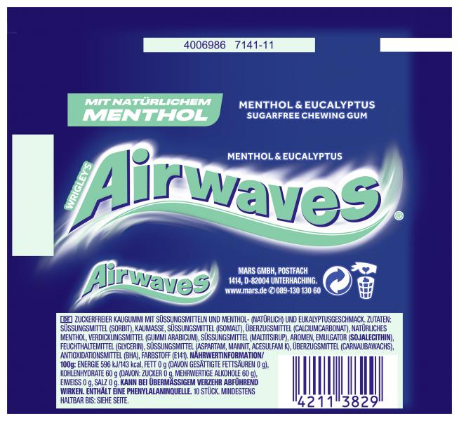 Wrigleys Airwaves Menthol & Eucalyptus