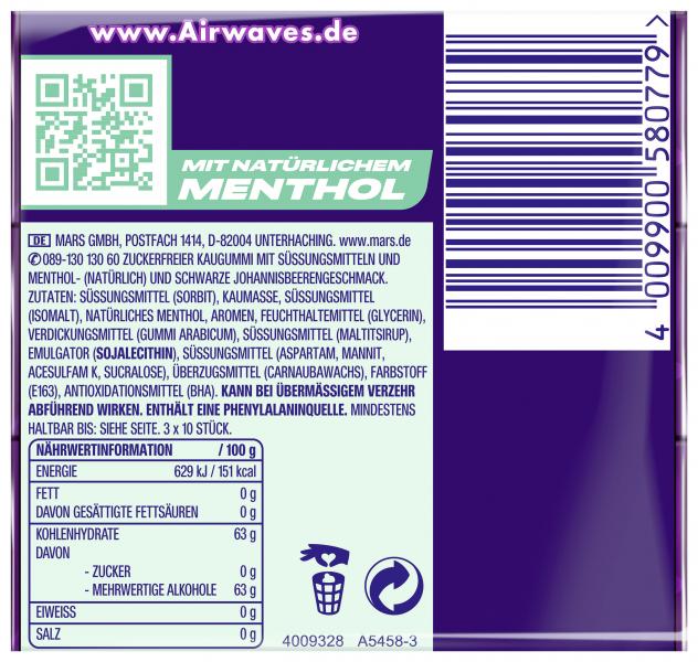 Wrigleys Airwaves Cool Cassis Vorteilspack