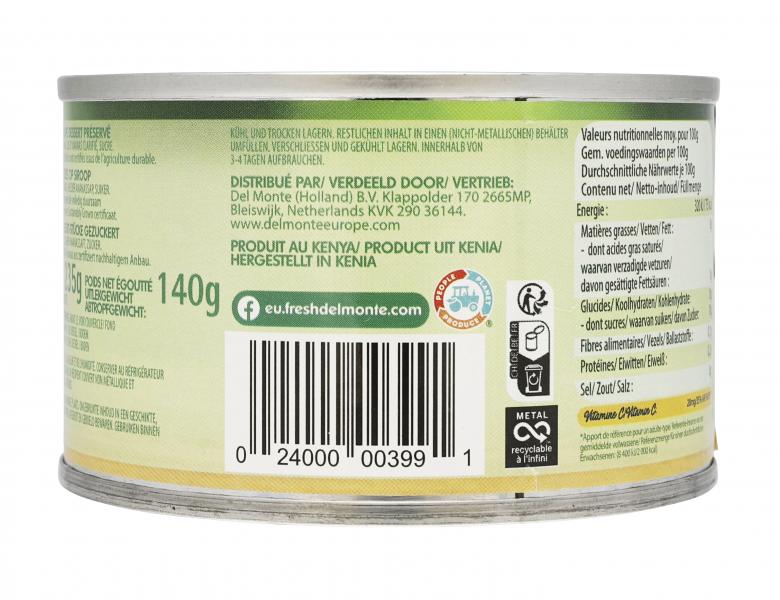 Del Monte Ananas Dessert-Stücke gezuckert