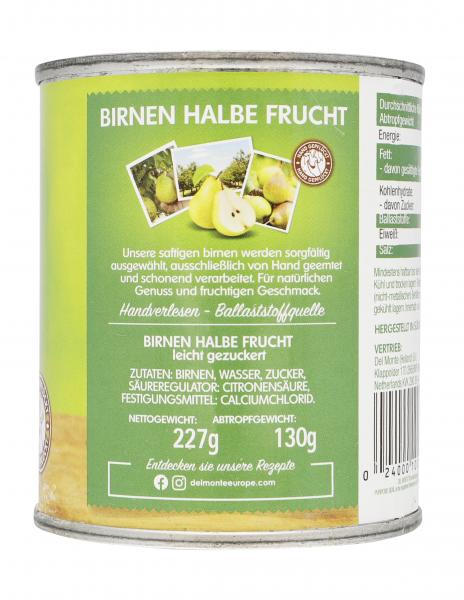 Del Monte Birnen halbe Frucht leicht gezuckert