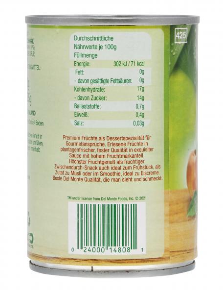 Del Monte Pfirsiche halbe Frucht gezuckert mit Pfirsichmark