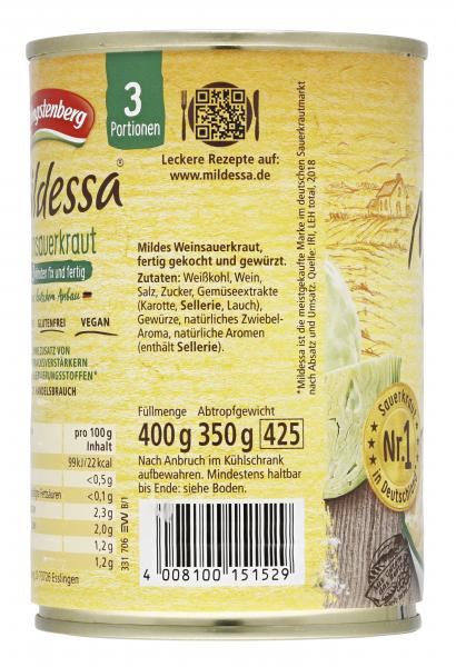 Hengstenberg Mildessa Weinsauerkraut 3 Minuten