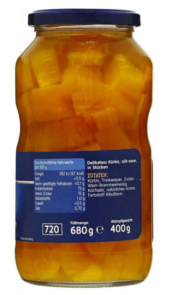 Küstengold Deutscher Delikatess Kürbis süß-sauer