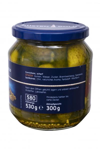 Küstengold Cornichons scharf
