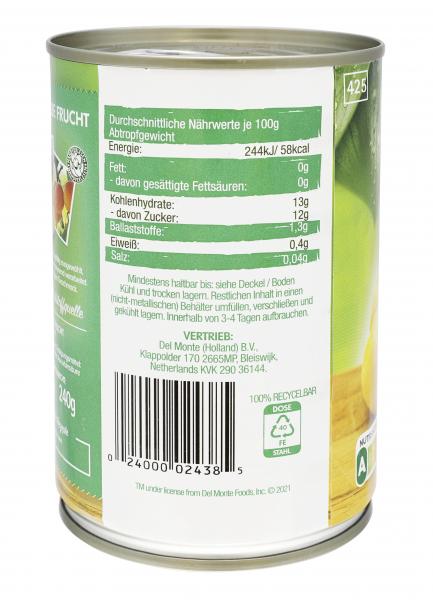 Del Monte Aprikosen halbe Frucht leicht gezuckert