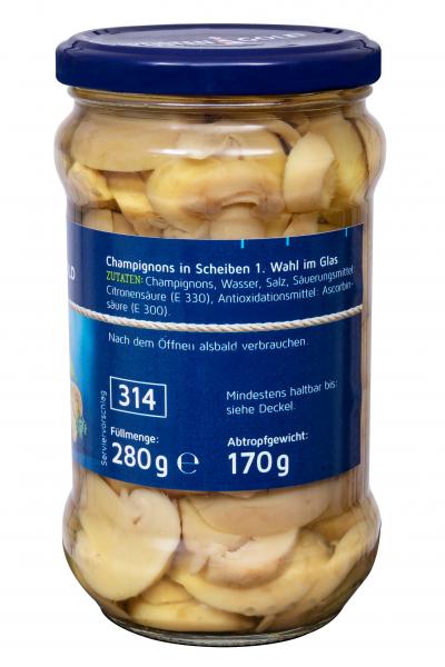 Küstengold Champignons in Scheiben 1. Wahl