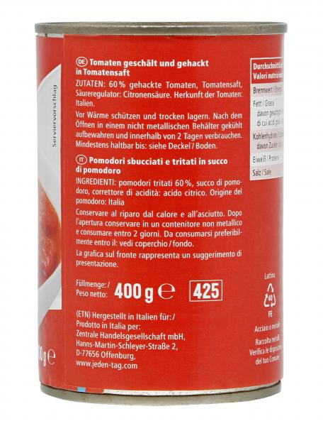 Jeden Tag Fein gehackte Tomaten