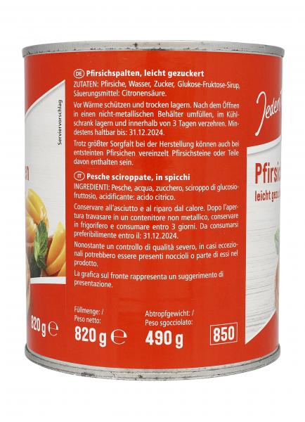 Jeden Tag Pfirsichspalten leicht gezuckert