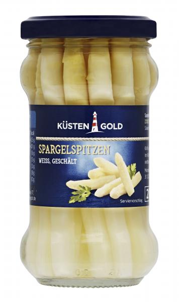 Küstengold Spargelspitzen weiß geschält