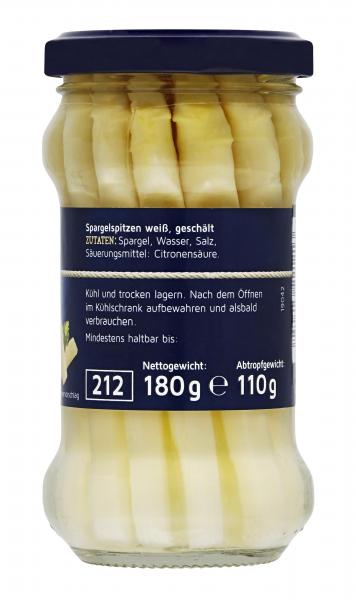 Küstengold Spargelspitzen weiß geschält